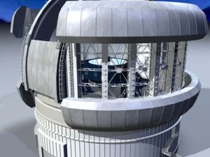 observatory with telescope 3D Model