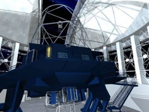 observatory with telescope 3D Model