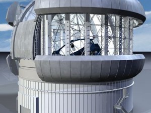 observatory with telescope 3D Model