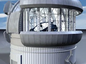 observatory with telescope 3D Model