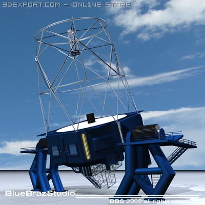 telescope 3D Модель .c4d .max .obj .3ds .fbx .stl .blend 