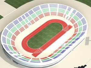 athletic stadium 3D Model