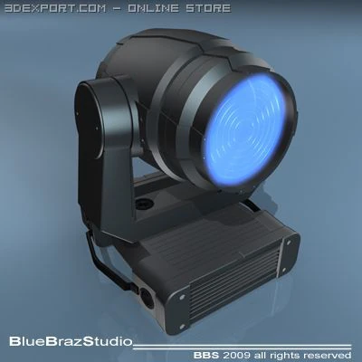 moving heads wash light 3D Model .c4d .max .obj .3ds .fbx .stl .blend