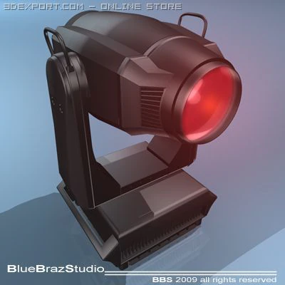 spot moving head 3D Model .c4d .max .obj .3ds .fbx .stl .blend 