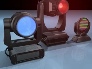 moving heads collection 3D Model