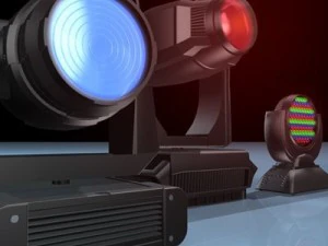 moving heads collection 3D Model