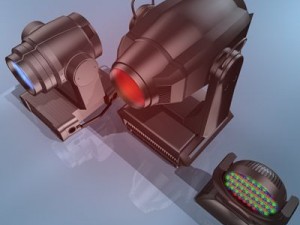 moving heads collection 3D Model