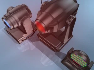 moving heads collection 3D Model
