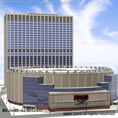 madison square garden 2 3D Model .c4d .max .obj .3ds .fbx .stl .blend 