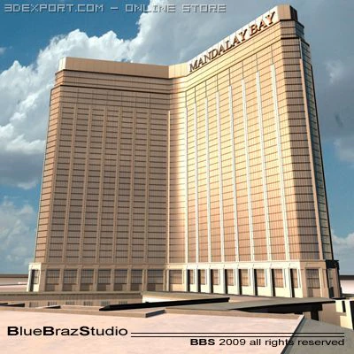 las vegas mandalay bay 3D Model .c4d .max .obj .3ds .fbx .stl .blend