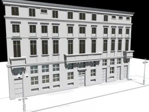 european building facade 3D Model