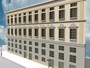 यूरोपीय इमारत का मुखौटा 2 3D मॉडल