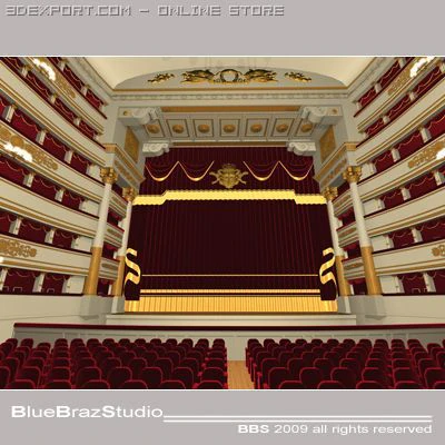 scala theatre 3D Model .c4d .max .obj .3ds .fbx .stl .blend 