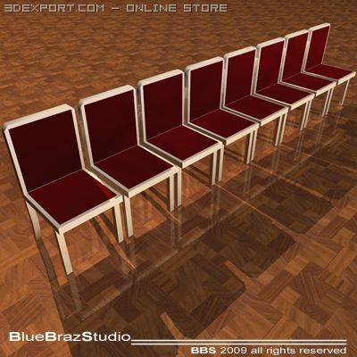 velvet chairs Modelo 3D .c4d .max .obj .3ds .fbx .stl .blend 
