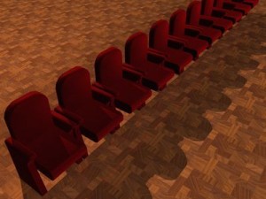 theatre velvet armchairs 3D मॉडल