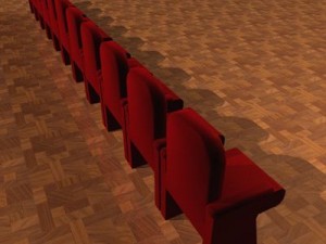theatre velvet armchairs 3D मॉडल