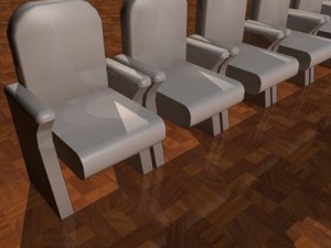 theatre velvet armchairs 3D मॉडल