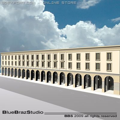 european arcade 3D Модель .c4d .max .obj .3ds .fbx .stl .blend 