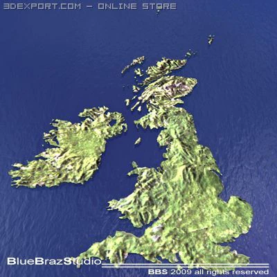 great britain 3D Model .c4d .max .obj .3ds .fbx .stl .blend 