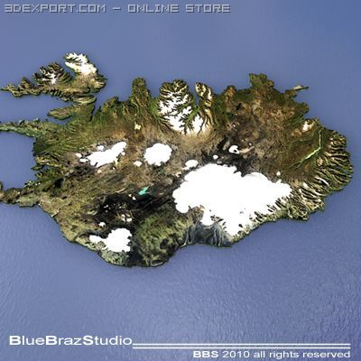iceland Modelo 3D .c4d .max .obj .3ds .fbx .stl .blend 