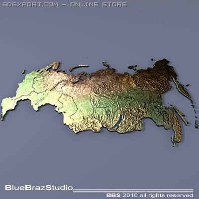 russia 3D Model .c4d .max .obj .3ds .fbx .stl .blend 