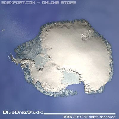 south pole 3D Model .c4d .max .obj .3ds .fbx .stl .blend 