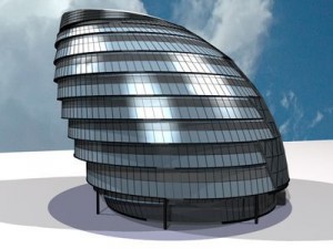 london city hall Modèle 3D