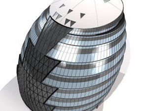 london city hall Modèle 3D