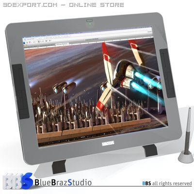 interactive tablet Model 3D .c4d .max .obj .3ds .fbx .stl .blend 