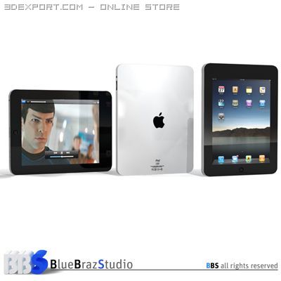 ipad Model 3D .c4d .max .obj .3ds .fbx .stl .blend 