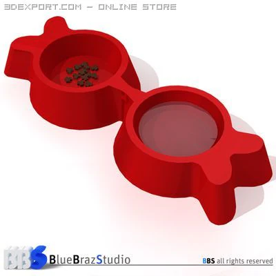 pet bowl 3D Model .c4d .max .obj .3ds .fbx .stl .blend 