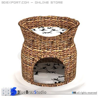 pet bed 3D Model .c4d .max .obj .3ds .fbx .stl .blend 