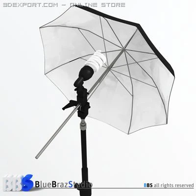 light umbrella 3D Model .c4d .max .obj .3ds .fbx .stl .blend 