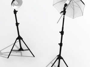 light umbrella and lamp holder Model 3D