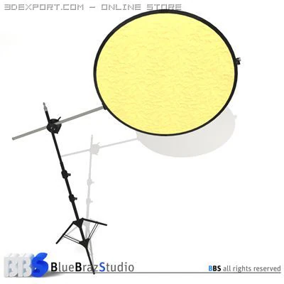 collapsible reflector 3D Model .c4d .max .obj .3ds .fbx .stl .blend 