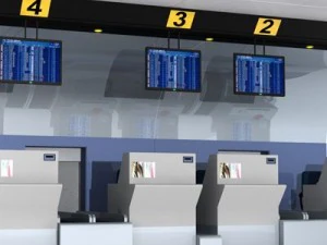 空港チェックイン 3Dモデル