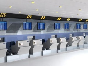 airport check in Modello 3D