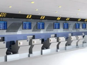 airport check in 3D Model