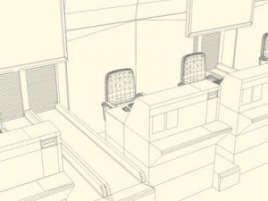 airport check in Modello 3D