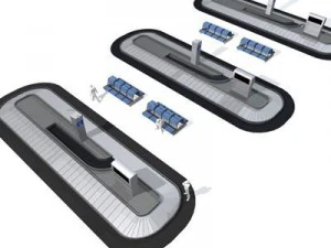 Gep&auml;ckband am Flughafen 3D Modell