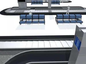 Gep&auml;ckband am Flughafen 3D Modell