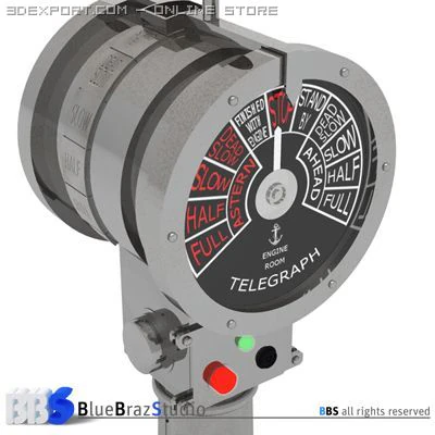 engine order telegraph 3D Model .c4d .max .obj .3ds .fbx .stl .blend