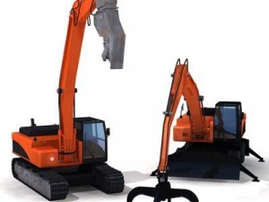 excavator collection 1 Model 3D