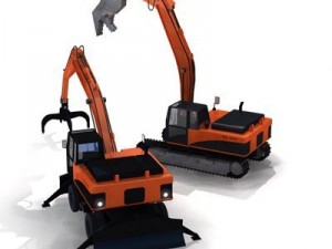 excavator collection 1 3D Model