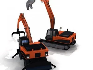 excavator collection 1 3D Model