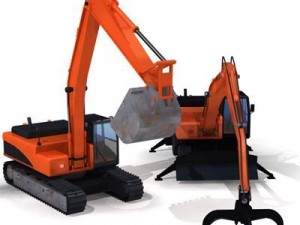 excavator collection 3 Model 3D