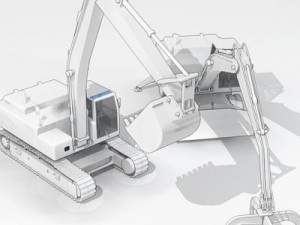 excavator collection 3 3D-Modell