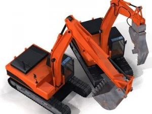 excavator collection 4 3D Model