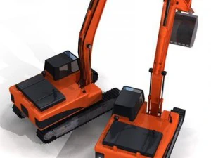 excavator collection 4 3D Model