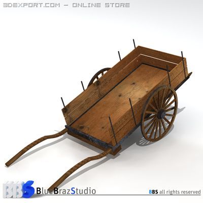 ancient chariot Modelo 3D .c4d .max .obj .3ds .fbx .stl .blend 